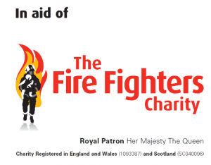 Logo for firefighters charity
