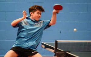 Fraser Kent playing table tennis