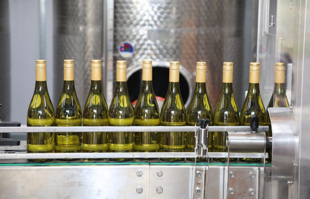 bottling in the winery