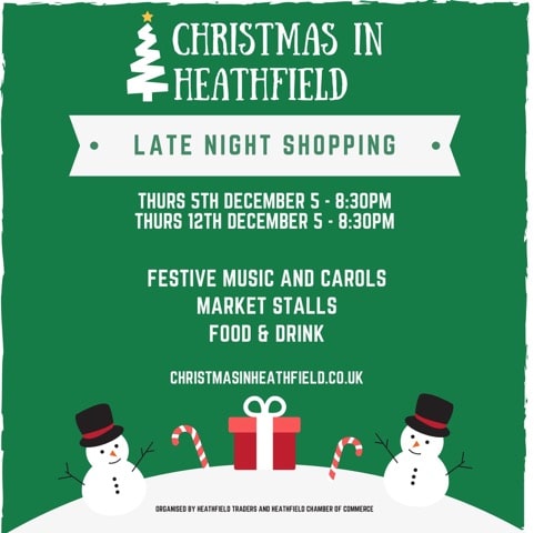 Late night Christmas shopping in Heathfield