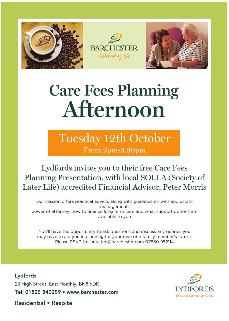 Care fees planning talk