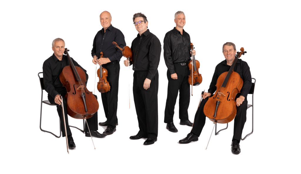 Five men with instruments
