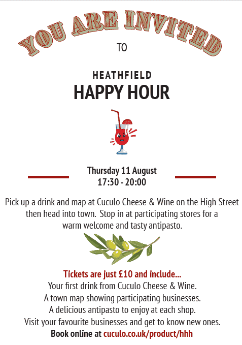 Heathfield Happy Hour is back Thursday 11 August