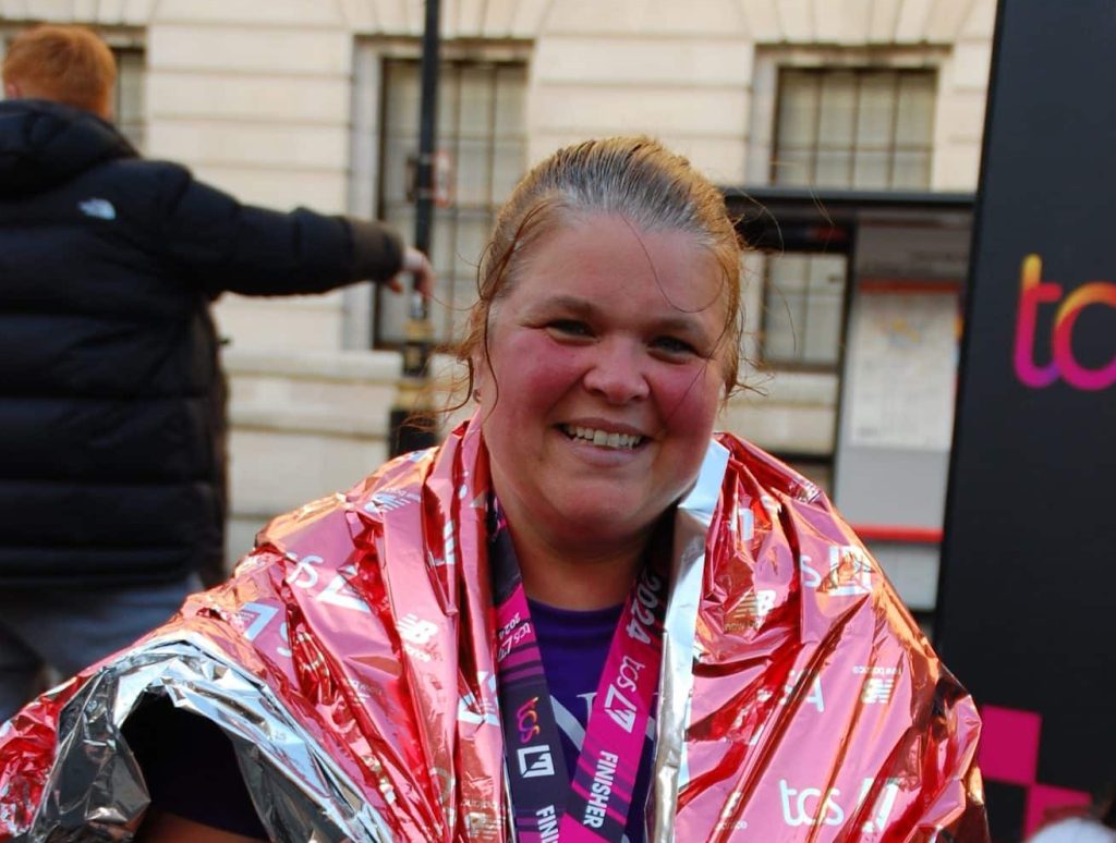 London marathon finisher