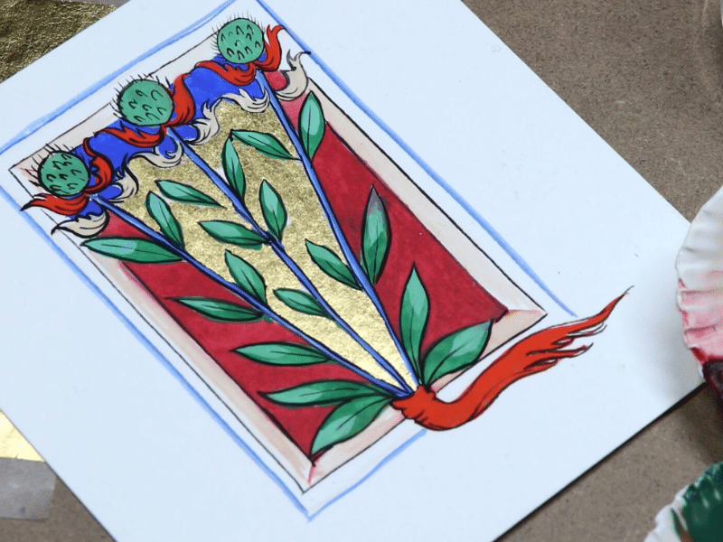 Learn the ancient art of gilding and illumination at historic Herstmonceux Castle