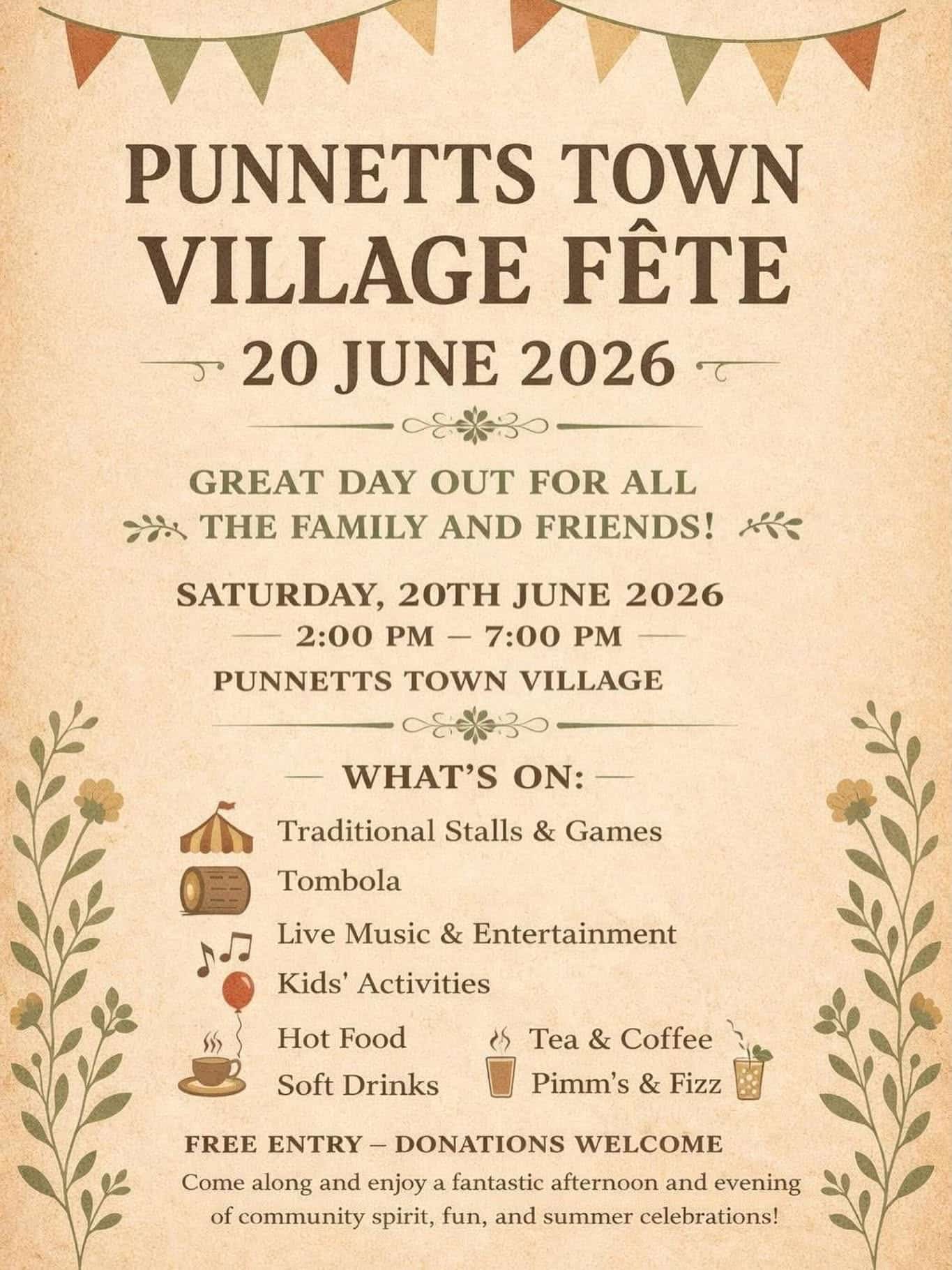 Punnetts Town Village Fete 20 June - meet the East Sussex Warriors